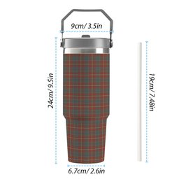 ScotsTee Shop Scottish MacConnell Weathered Tartan Flip Straw Tumbler 20oz 30oz