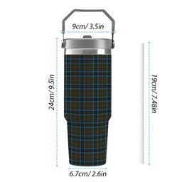ScotsTee Shop Scottish Thomson Hunting Tartan Flip Straw Tumbler 20oz 30oz