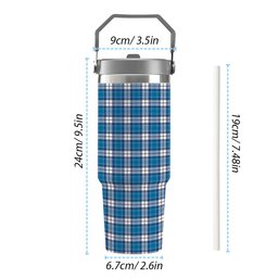ScotsTee Shop Scottish Roberton Tartan Flip Straw Tumbler 20oz 30oz