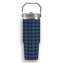 ScotsTee Shop Scottish Thorburn Lochcarron Tartan Flip Straw Tumbler 20oz 30oz