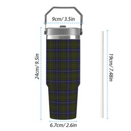 ScotsTee Shop Scottish MacMillan Hunting 2 Tartan Flip Straw Tumbler 20oz 30oz