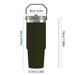 ScotsTee Shop Scottish Mcnaughton Hunting Tartan Flip Straw Tumbler 20oz 30oz