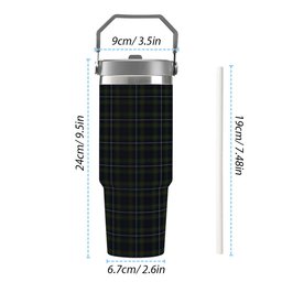 ScotsTee Shop Scottish Humphries Tartan Flip Straw Tumbler 20oz 30oz