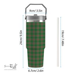 ScotsTee Shop Scottish Newfoundland Labrador Province Canada Ancient Tartan Flip Straw Tumbler 20oz 30oz
