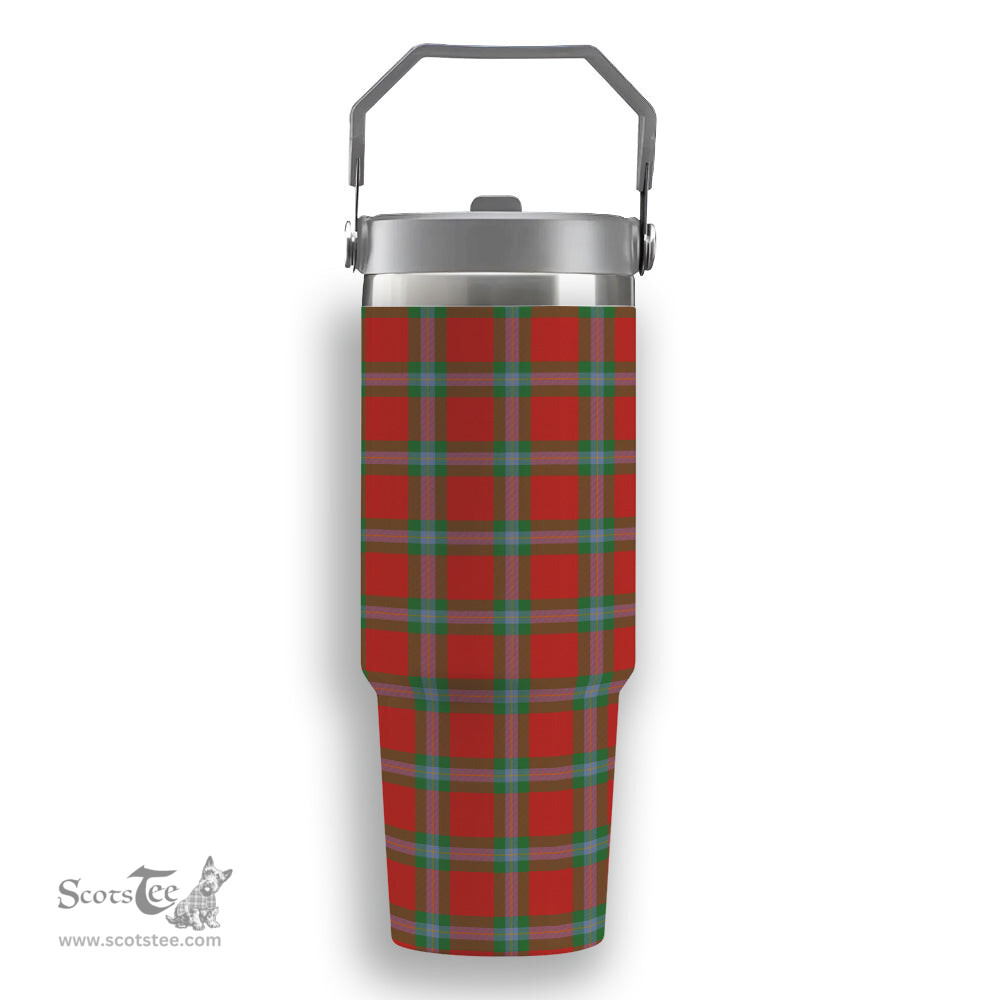 ScotsTee Shop Scottish McLaine of Loch Buie Ancient Tartan Flip Straw Tumbler 20oz 30oz