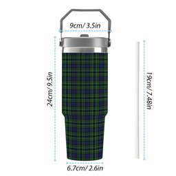 ScotsTee Shop Scottish Lloyd of Dolobran Tartan Flip Straw Tumbler 20oz 30oz