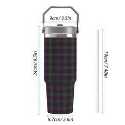 ScotsTee Shop Scottish Singh Tartan Flip Straw Tumbler 20oz 30oz