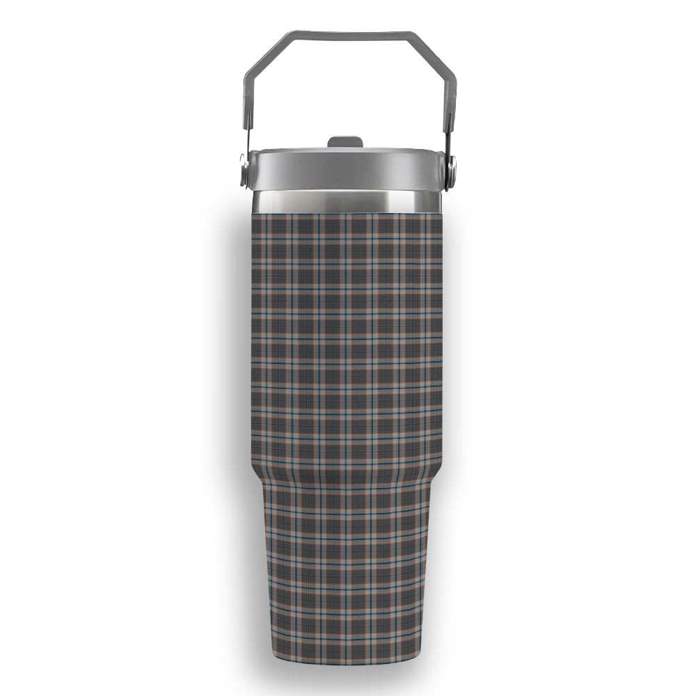 ScotsTee Shop Scottish Harris Mist Tartan Flip Straw Tumbler 20oz 30oz