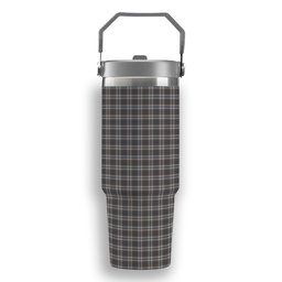 ScotsTee Shop Scottish Harris Mist Tartan Flip Straw Tumbler 20oz 30oz