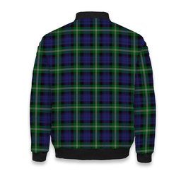 ScotsTee Shop Scottish Baillie of Polkemmet Crest Tartan Bomber Puffer Jacket