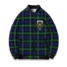 ScotsTee Shop Scottish Baillie of Polkemmet Crest Tartan Bomber Puffer Jacket