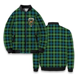 ScotsTee Shop Scottish Baillie of Polkemmet Ancient Crest Tartan Bomber Puffer Jacket