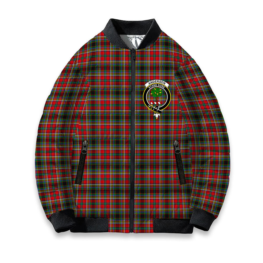 ScotsTee Shop Scottish Anderson of Arbrake SC Crest Tartan Bomber Puffer Jacket