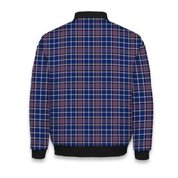 ScotsTee Shop Scottish Alexander of Menstry Modern Crest Tartan Bomber Puffer Jacket