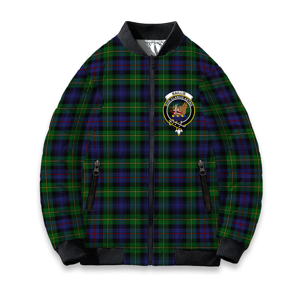 ScotsTee Shop Scottish Baillie (Fencibles) Crest Tartan Bomber Puffer Jacket