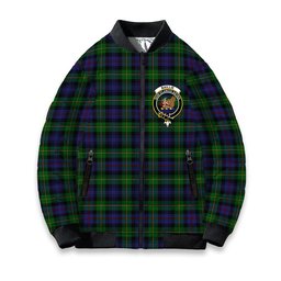 ScotsTee Shop Scottish Baillie (Fencibles) Crest Tartan Bomber Puffer Jacket
