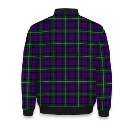 ScotsTee Shop Scottish Baillie Highland Society Crest Tartan Bomber Puffer Jacket