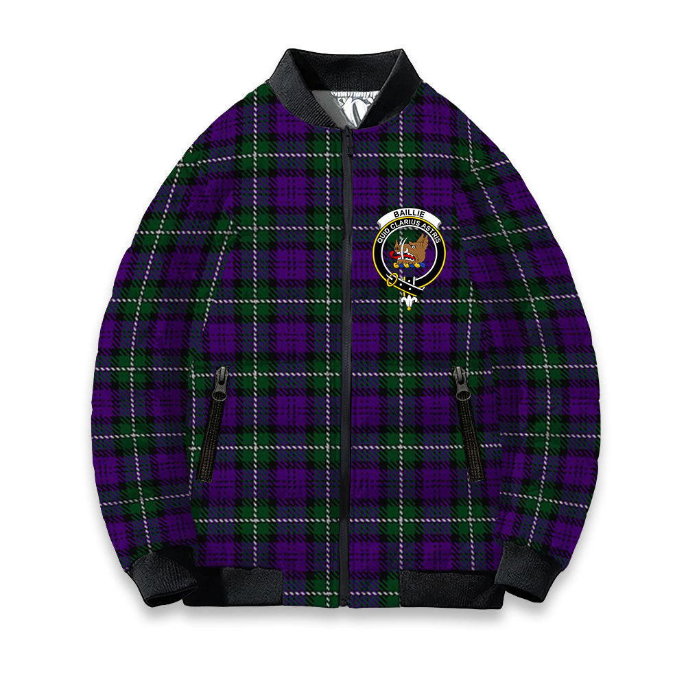 ScotsTee Shop Scottish Baillie Highland Society Crest Tartan Bomber Puffer Jacket