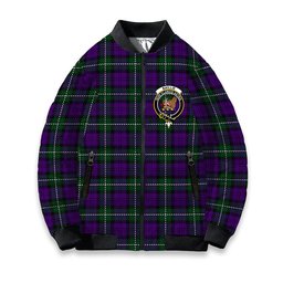 ScotsTee Shop Scottish Baillie Highland Society Crest Tartan Bomber Puffer Jacket