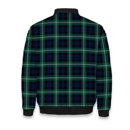 ScotsTee Shop Scottish Baillie of Polkemmet Modern Crest Tartan Bomber Puffer Jacket