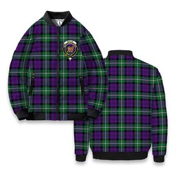 ScotsTee Shop Scottish Baillie Highland Society Ancient Crest Tartan Bomber Puffer Jacket