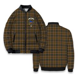 ScotsTee Shop Scottish Bruce of Kinnaird (Vivienne Westwood Design) Crest Tartan Bomber Puffer Jacket