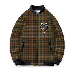 ScotsTee Shop Scottish Bruce of Kinnaird (Vivienne Westwood Design) Crest Tartan Bomber Puffer Jacket