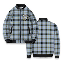 ScotsTee Shop Scottish Bell of the Borders Ancient Crest Tartan Bomber Puffer Jacket