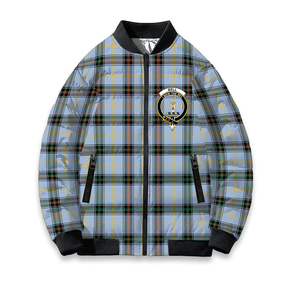 ScotsTee Shop Scottish Bell of the Borders Ancient Crest Tartan Bomber Puffer Jacket