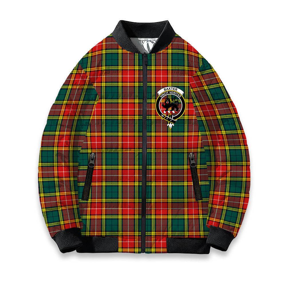 ScotsTee Shop Scottish Baxter of Balgavies Modern Crest Tartan Bomber Puffer Jacket