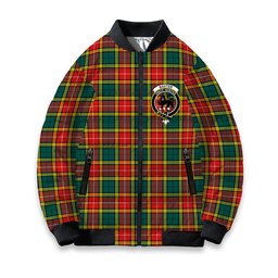 ScotsTee Shop Scottish Baxter of Balgavies Modern Crest Tartan Bomber Puffer Jacket