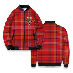 ScotsTee Shop Scottish Burnett of Leys Modern Crest Tartan Bomber Puffer Jacket