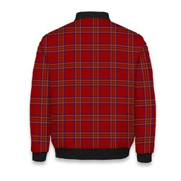 ScotsTee Shop Scottish Burnett of Leys Dress Crest Tartan Bomber Puffer Jacket