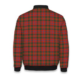 ScotsTee Shop Scottish Brown of Castledean (Broun of Castledean) Ancient Crest Tartan Bomber Puffer Jacket