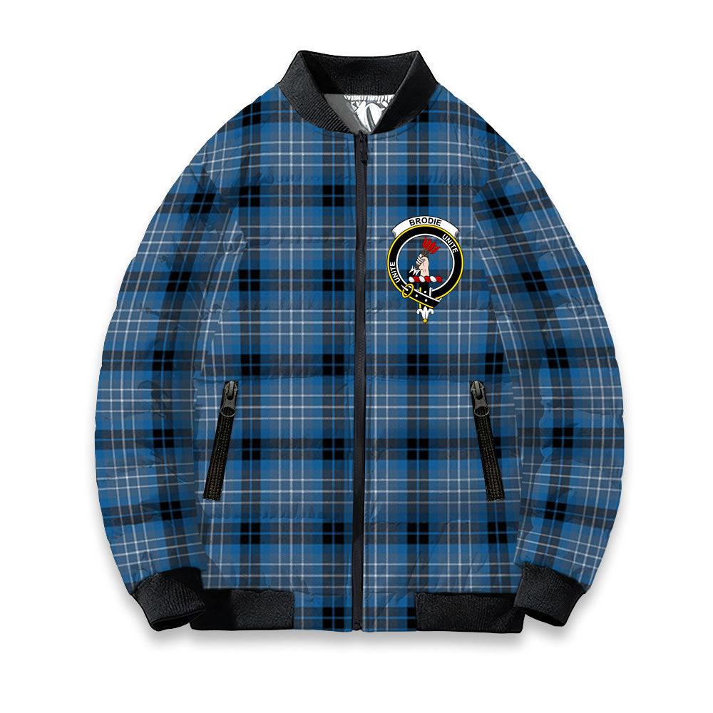 ScotsTee Shop Scottish Brodie Countryfare Ancient Crest Tartan Bomber Puffer Jacket