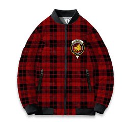 ScotsTee Shop Scottish Campbell of Armaddie Crest Tartan Bomber Puffer Jacket