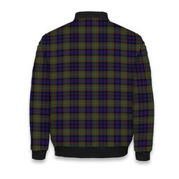 ScotsTee Shop Scottish Clelland SC Crest Tartan Bomber Puffer Jacket