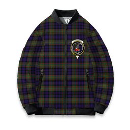 ScotsTee Shop Scottish Clelland SC Crest Tartan Bomber Puffer Jacket