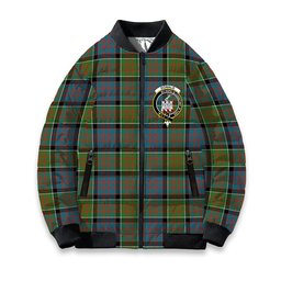 ScotsTee Shop Scottish Donald of Clan Ranald Ancient Crest Tartan Bomber Puffer Jacket