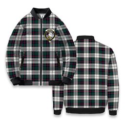 ScotsTee Shop Scottish Campbell of Cawdor Dress Modern Crest Tartan Bomber Puffer Jacket