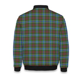 ScotsTee Shop Scottish Currie of Arran Modern Clan Crest Tartan Bomber Puffer Jacket