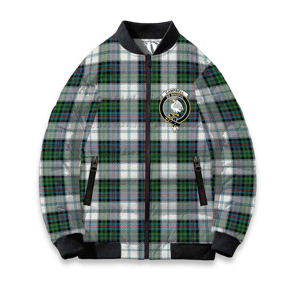 ScotsTee Shop Scottish Campbell of Cawdor Dress Ancient Crest Tartan Bomber Puffer Jacket