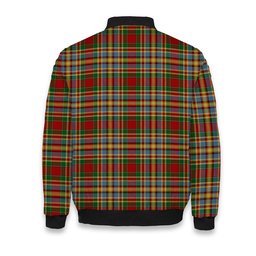 ScotsTee Shop Scottish Chattan Chief of Clan Crest Tartan Bomber Puffer Jacket