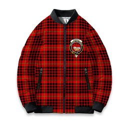ScotsTee Shop Scottish Donald of Ardnamurchan Modern Crest Tartan Bomber Puffer Jacket