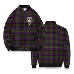 ScotsTee Shop Scottish Donald of Clan Ranald Modern Crest Tartan Bomber Puffer Jacket