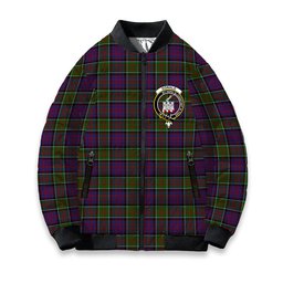 ScotsTee Shop Scottish Donald of Clan Ranald Modern Crest Tartan Bomber Puffer Jacket