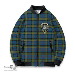 ScotsTee Shop Scottish Dalrymple M of Oxenfoord Crest Tartan Bomber Puffer Jacket