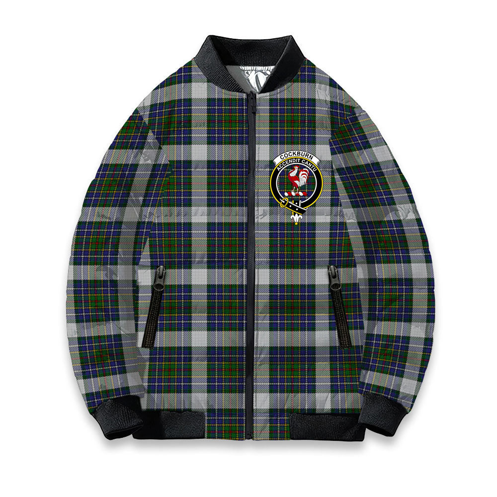 ScotsTee Shop Scottish Cockburn of Ormiston Dress Crest Tartan Bomber Puffer Jacket
