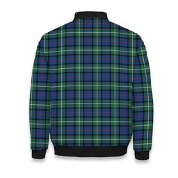 ScotsTee Shop Scottish Davidson of Tulloch SC Crest Tartan Bomber Puffer Jacket
