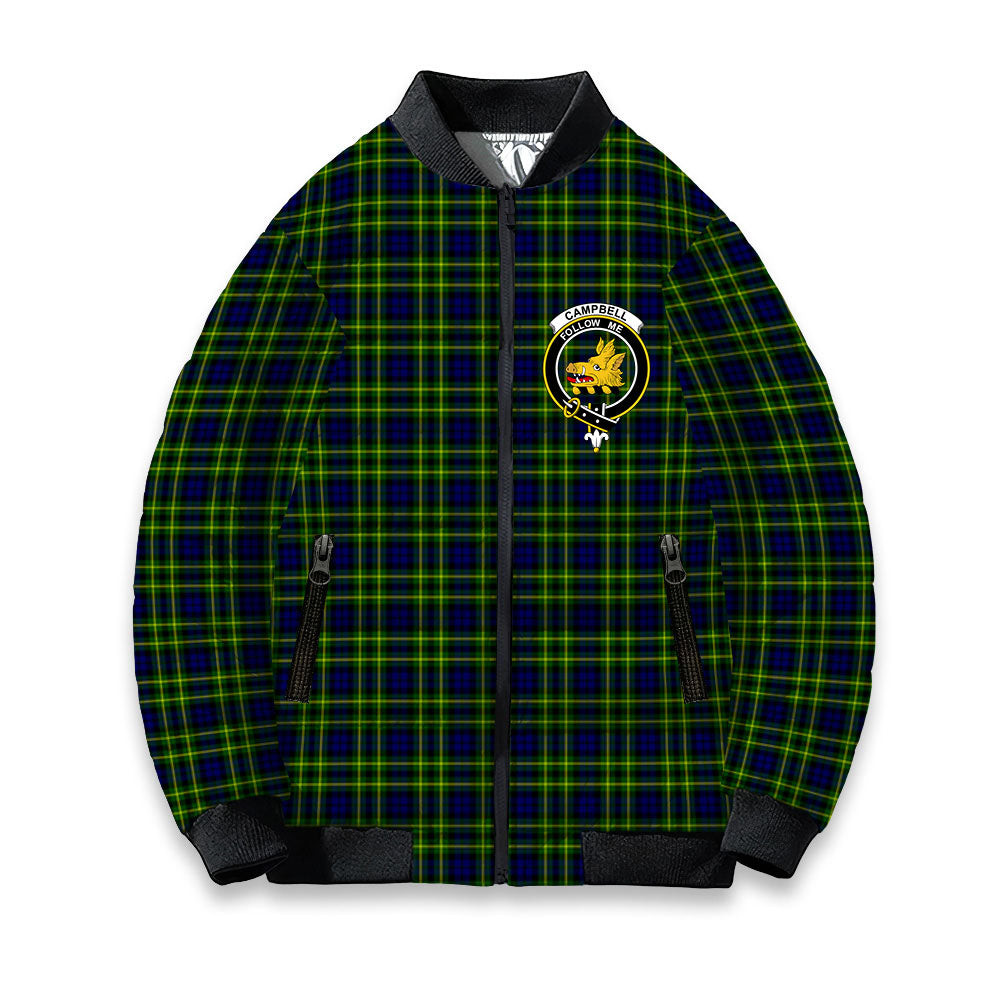 ScotsTee Shop Scottish Campbell of Breadalbane Modern Crest Tartan Bomber Puffer Jacket